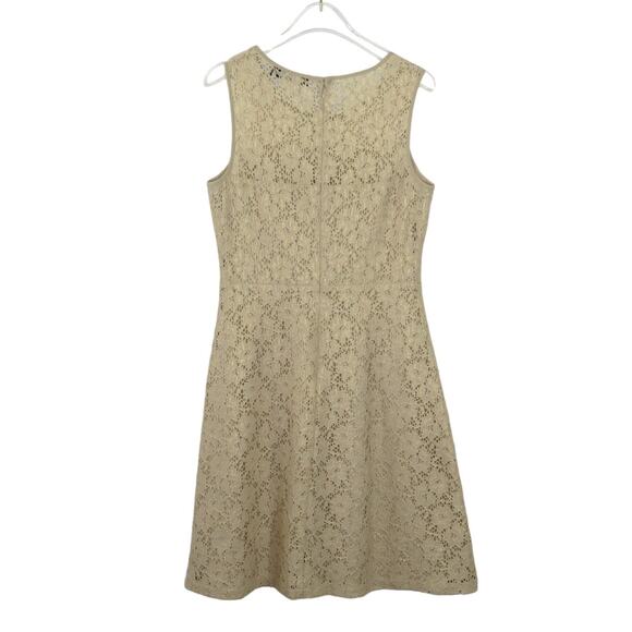 The Limited Gold Lace A-Line Dress Fit & Flare Sleeveless Midi Size 2 Small - Picture 3 of 6